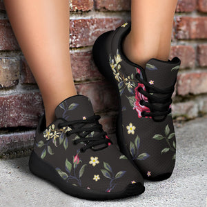 Red Rose Floral Pattern Print Sport Shoes GearFrost