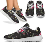 Red Rose Floral Pattern Print Sport Shoes GearFrost