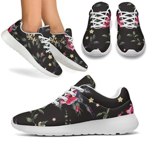 Red Rose Floral Pattern Print Sport Shoes GearFrost