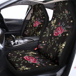 Red Rose Floral Pattern Print Universal Fit Car Seat Covers