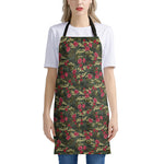 Red Rose Flower Camouflage Print Apron