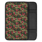 Red Rose Flower Camouflage Print Car Center Console Cover