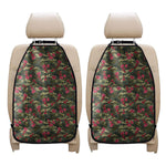 Red Rose Flower Camouflage Print Car Seat Organizers
