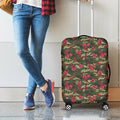 Red Rose Flower Camouflage Print Luggage Cover