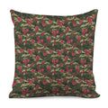 Red Rose Flower Camouflage Print Pillow Cover