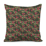 Red Rose Flower Camouflage Print Pillow Cover