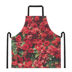 Red Rose Flower Print Apron