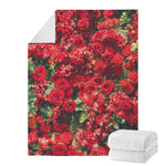Red Rose Flower Print Blanket