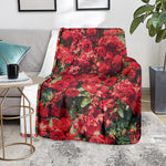 Red Rose Flower Print Blanket