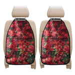 Red Rose Flower Print Car Seat Organizers