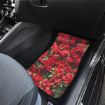 Red Rose Flower Print Front Car Floor Mats