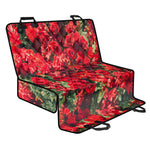 Red Rose Flower Print Pet Car Back Seat Cover