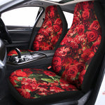 Red Rose Flower Print Universal Fit Car Seat Covers