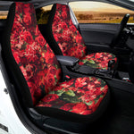 Red Rose Flower Print Universal Fit Car Seat Covers