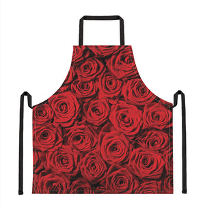 Red Rose Print Apron