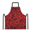 Red Rose Print Apron