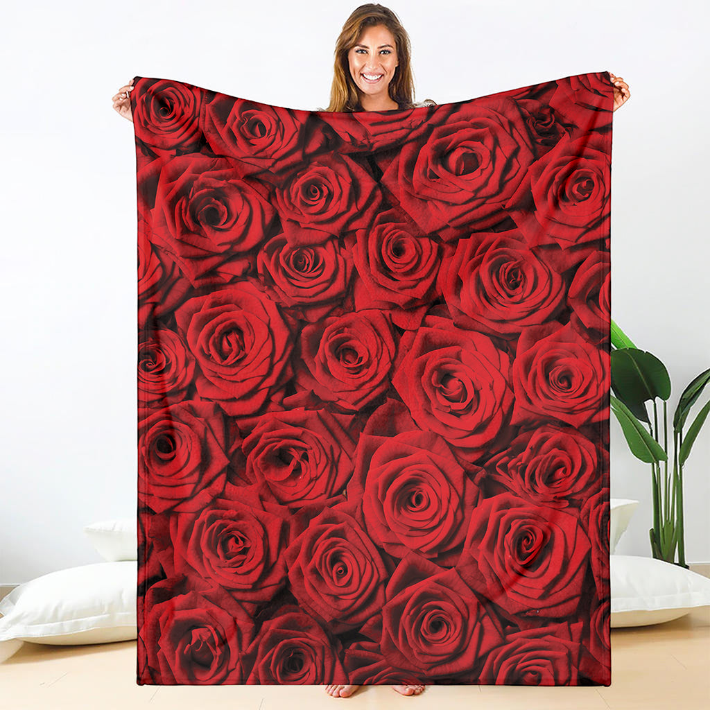 Red Rose Print Blanket