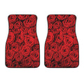 Red Rose Print Front Car Floor Mats