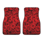 Red Rose Print Front Car Floor Mats