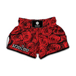 Red Rose Print Muay Thai Boxing Shorts