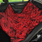 Red Rose Print Pet Car Back Seat Cover