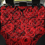 Red Rose Print Pet Car Back Seat Cover
