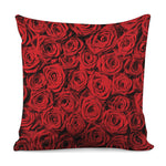 Red Rose Print Pillow Cover