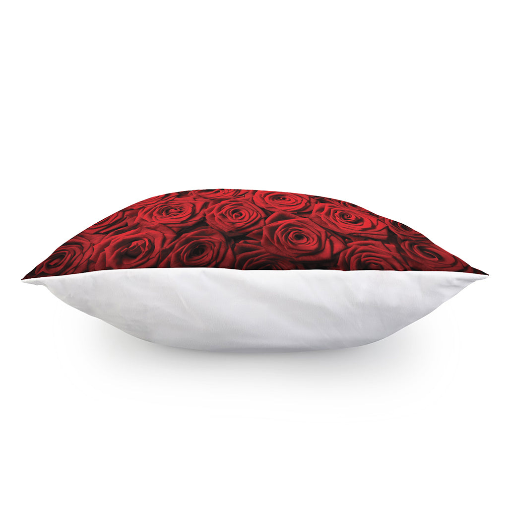 Red Rose Print Pillow Cover