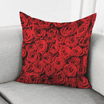 Red Rose Print Pillow Cover