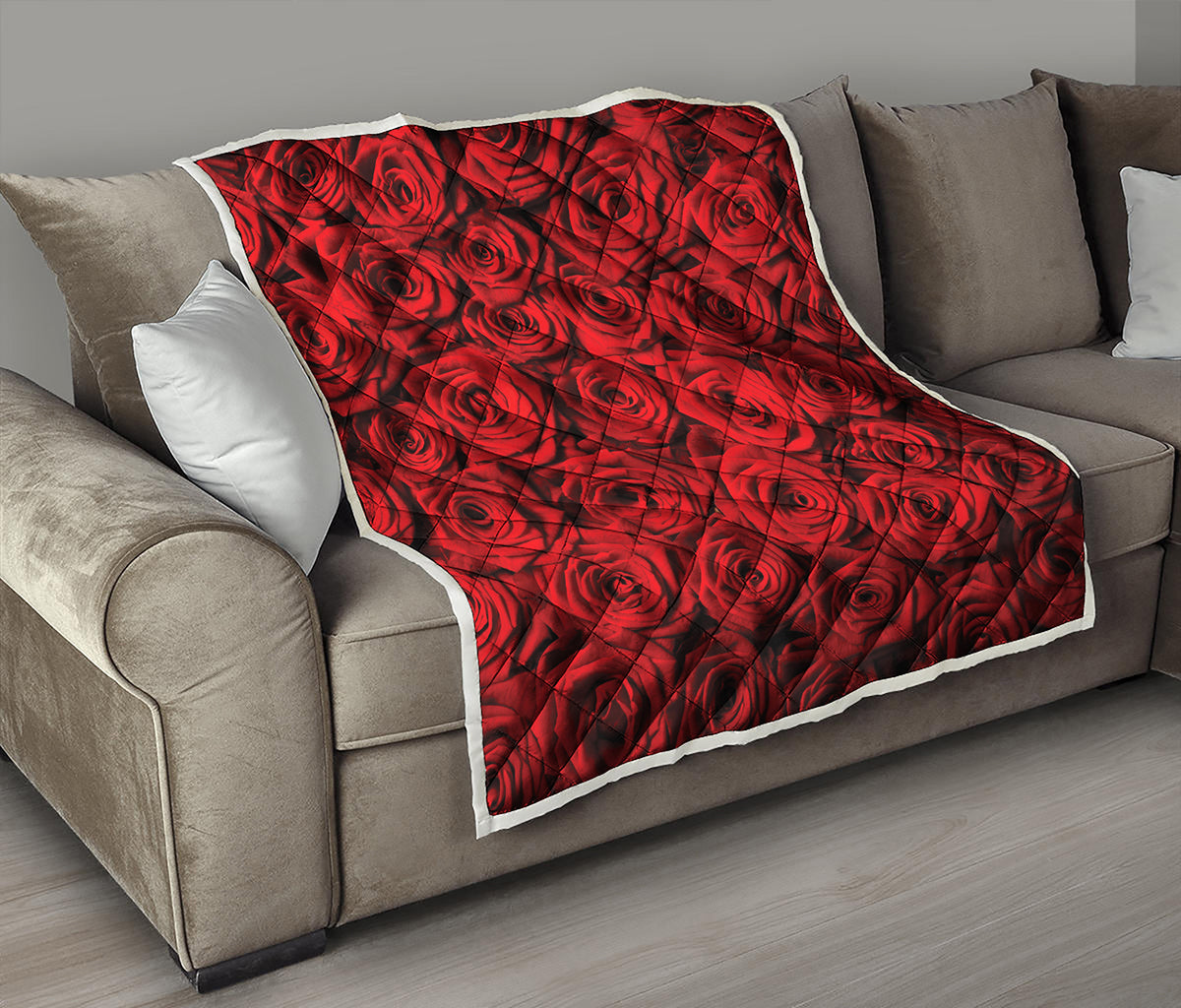 Red Rose Print Quilt
