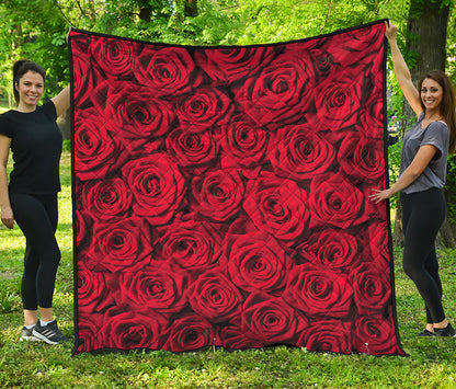 Red Rose Print Quilt