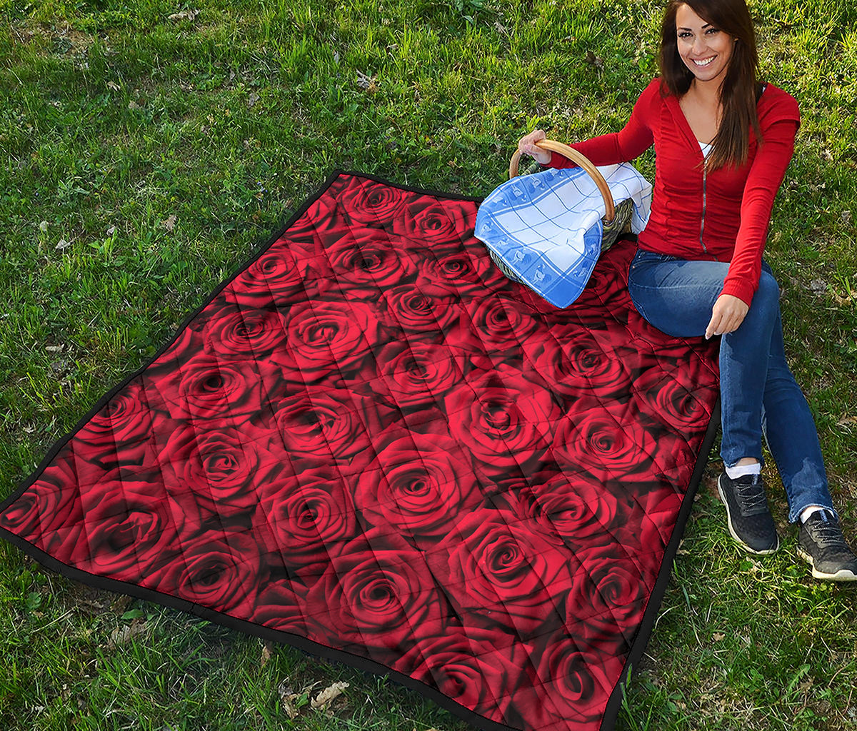 Red Rose Print Quilt