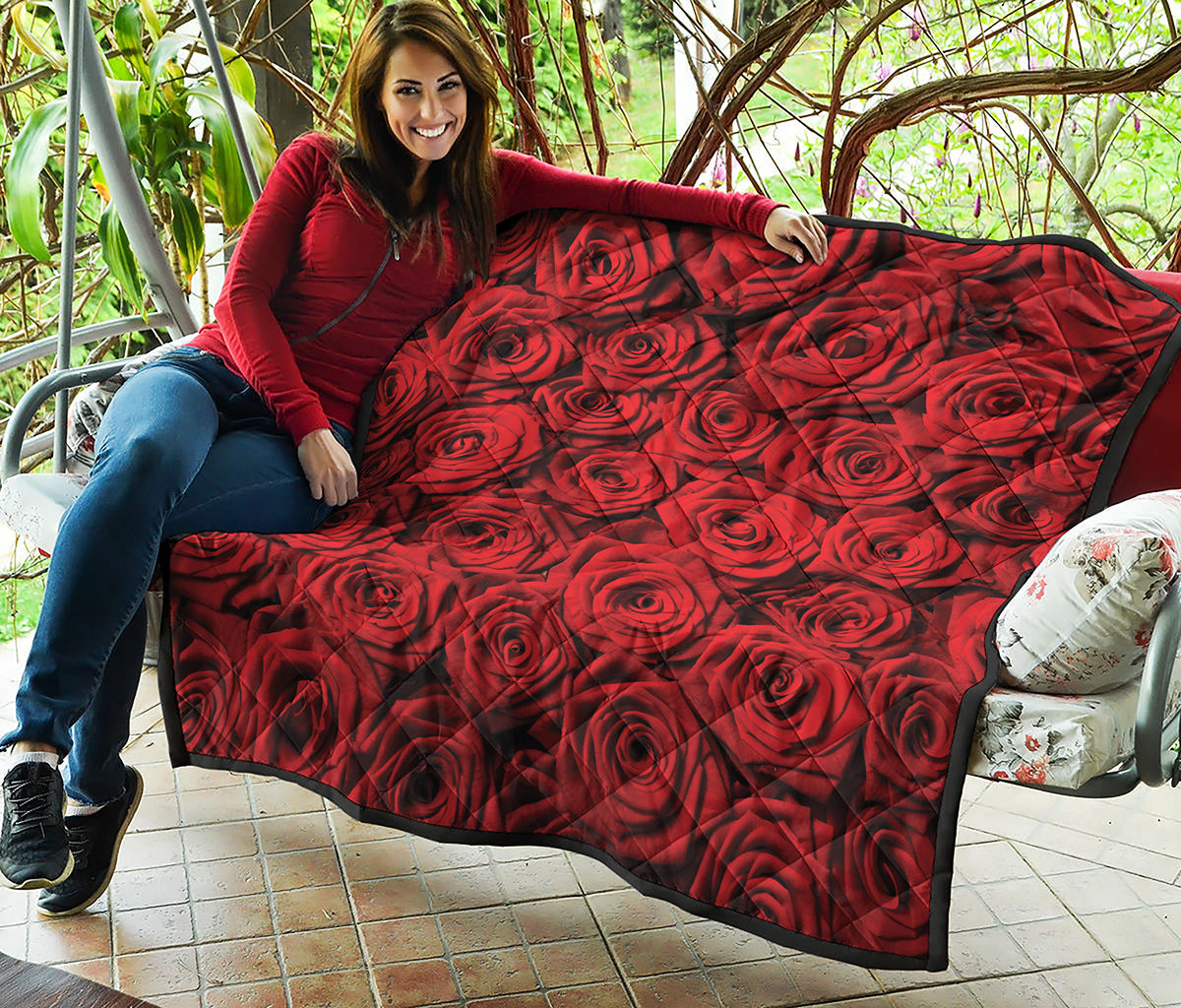 Red Rose Print Quilt