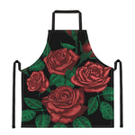 Red Roses Tattoo Print Apron