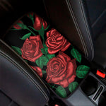 Red Roses Tattoo Print Car Center Console Cover