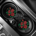 Red Roses Tattoo Print Car Coasters