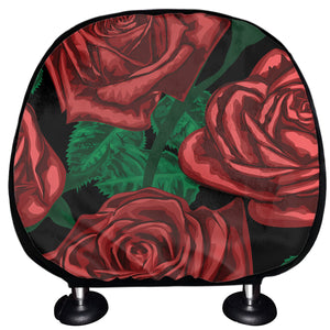 Red Roses Tattoo Print Car Headrest Covers