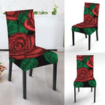 Red Roses Tattoo Print Dining Chair Slipcover