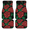 Red Roses Tattoo Print Front and Back Car Floor Mats