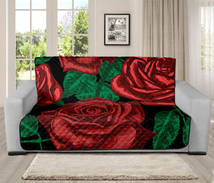 Red Roses Tattoo Print Futon Protector