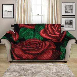 Red Roses Tattoo Print Loveseat Protector