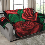 Red Roses Tattoo Print Loveseat Protector