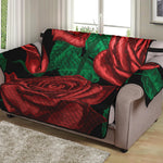 Red Roses Tattoo Print Loveseat Protector