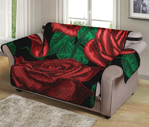 Red Roses Tattoo Print Loveseat Protector