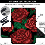 Red Roses Tattoo Print Loveseat Protector