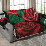 Red Roses Tattoo Print Loveseat Protector