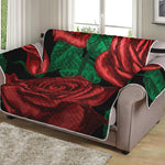 Red Roses Tattoo Print Loveseat Protector