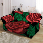 Red Roses Tattoo Print Loveseat Slipcover