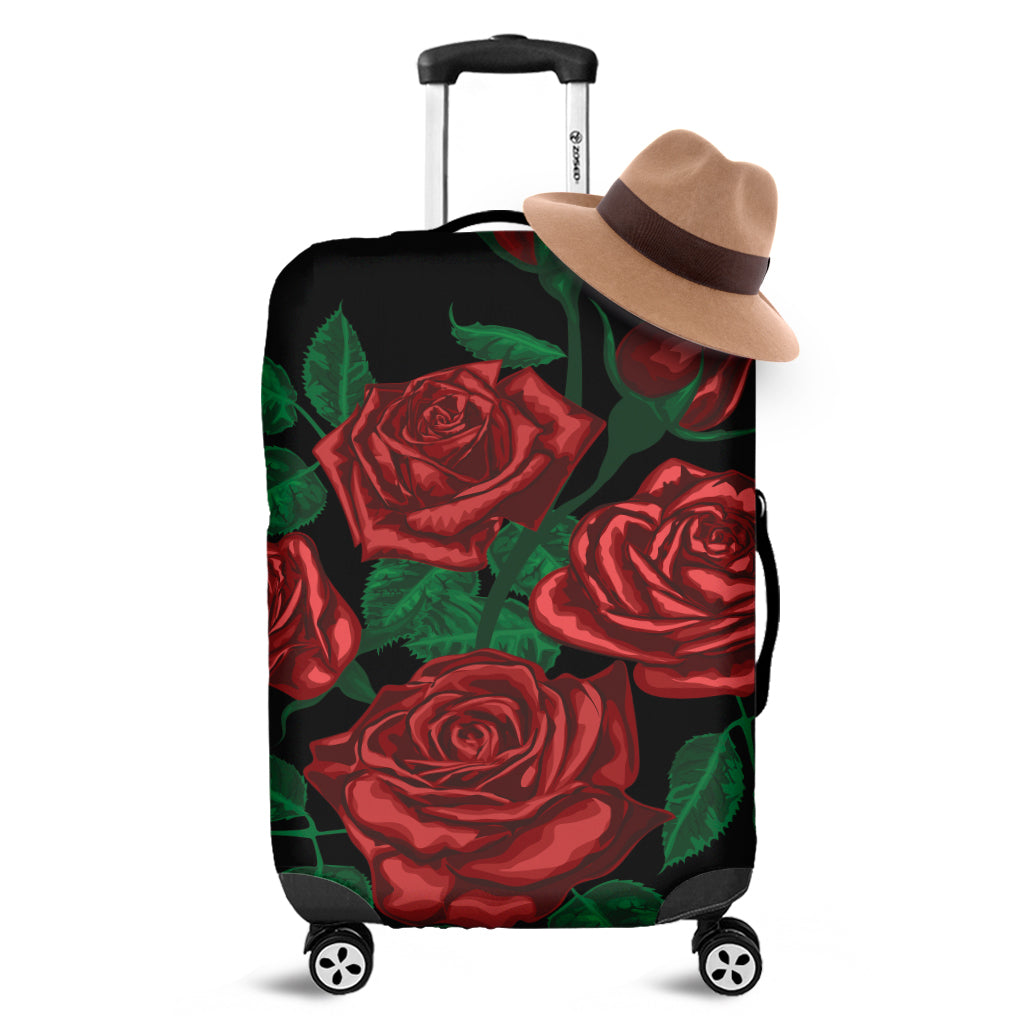Red Roses Tattoo Print Luggage Cover