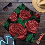 Red Roses Tattoo Print Men's Shorts